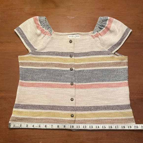 Madewell Texture & Thread Button-Front Top in Stripe - Medium - Picture 10 of 10